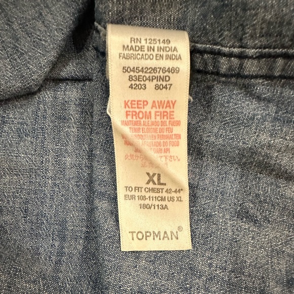 Topman Denim Shirt - Picture 5 of 8